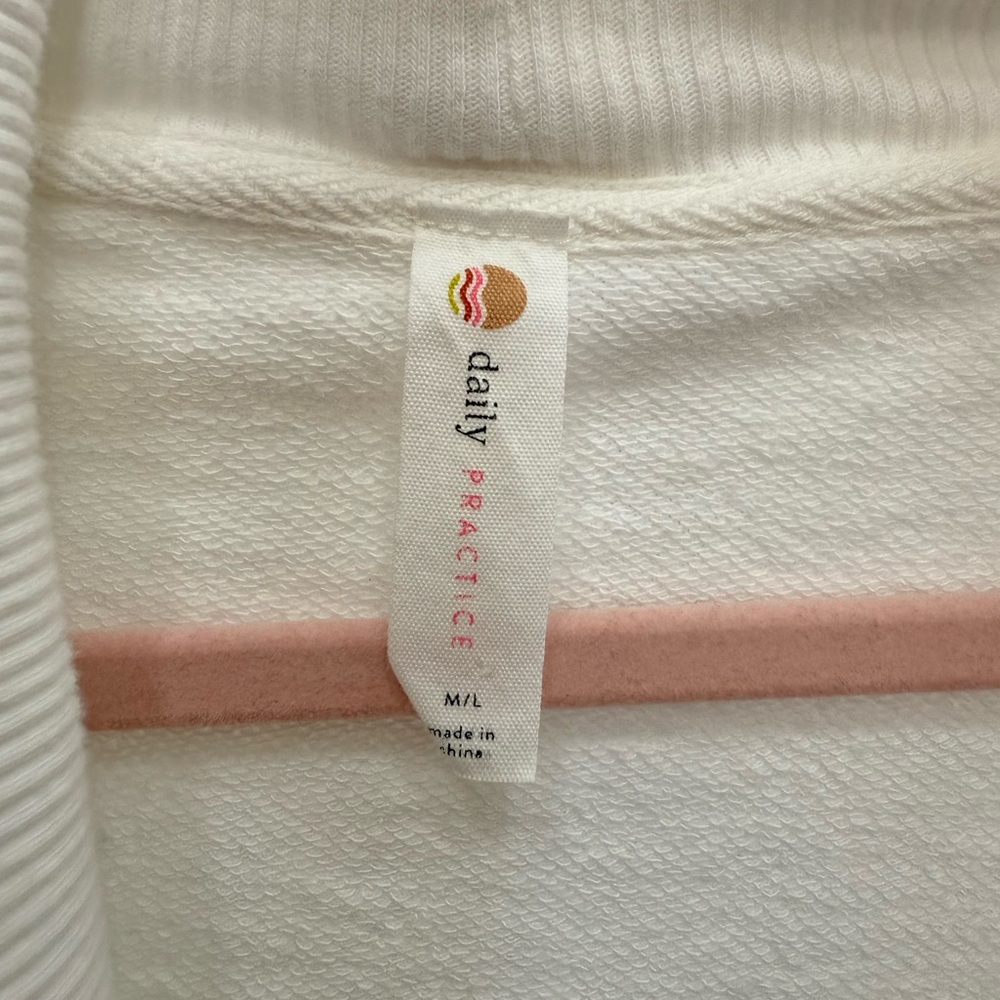 Daily Practice White Cardigan boho slouchy M/L - Picture 5 of 5